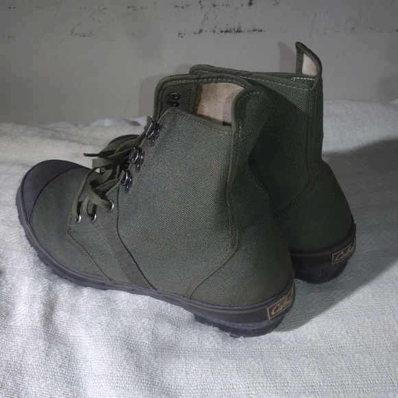 Cabela’s Army Green Canvas Fishing Boots Green Boots - Picture 4 of 14